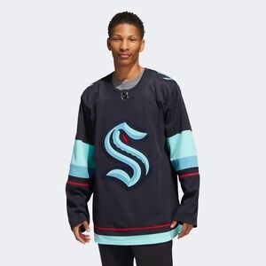 NWT size 54 (XL) adidas Seattle kraken NHL home Jersey GT5622 $180